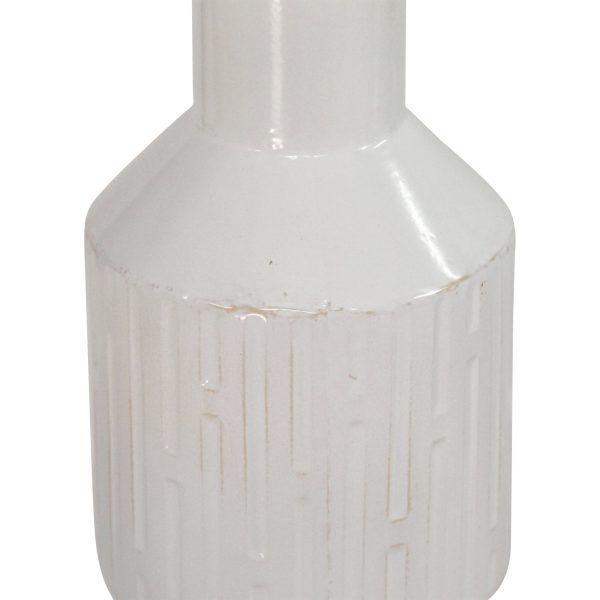 White Metal Mixed Set of 2 Table Vases - Image 4