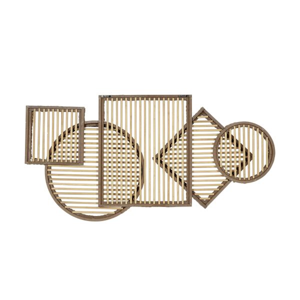 Geometric Whitewash Statement Wall Decor - Image 4