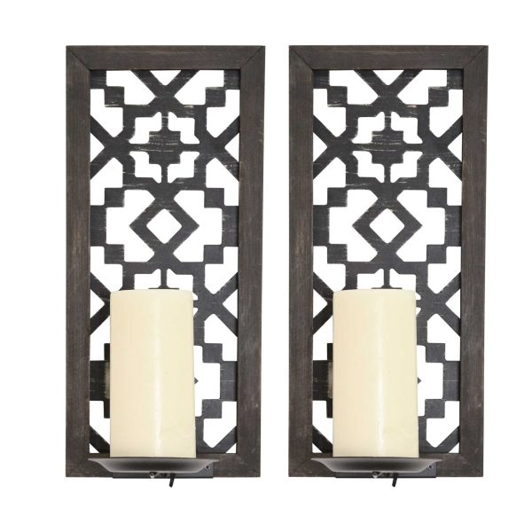 S 2 Black Laser Cut Sconces - Image 4
