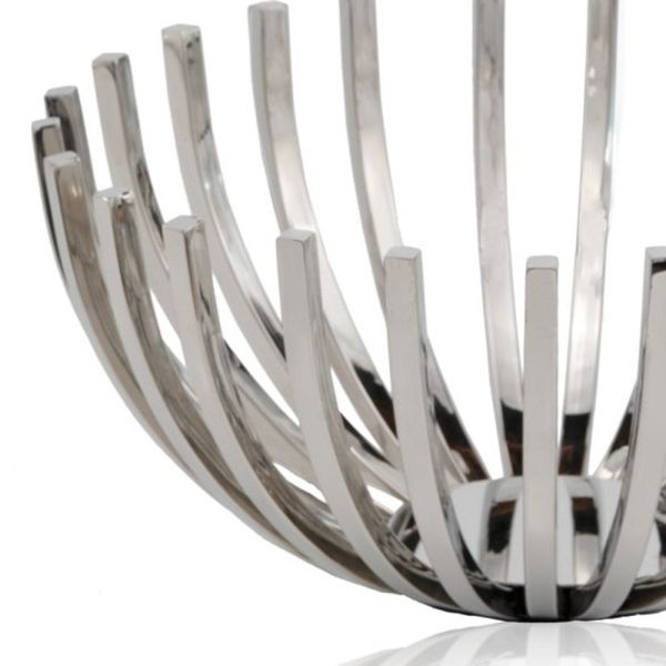 14" Round Stainless Steel Modern Open Centerpiece Bowl - Image 3