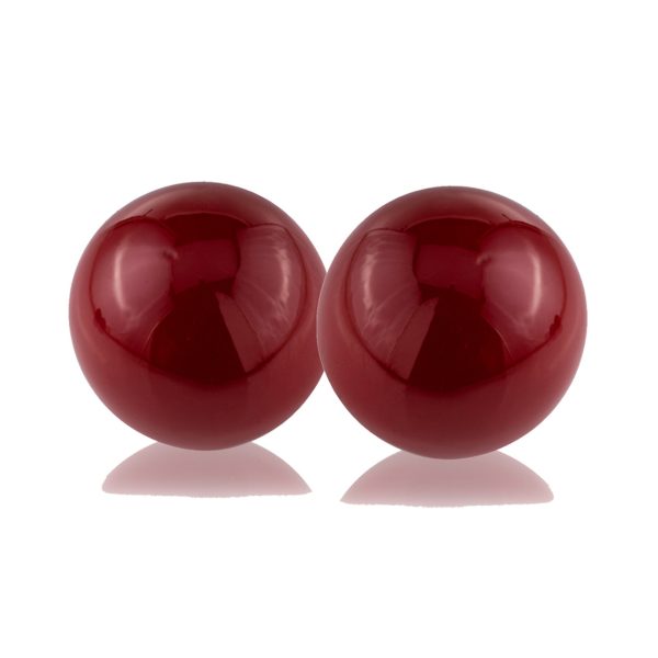 4" X 4" X 4" Red Aluminum Poppy Sphere - Image 3