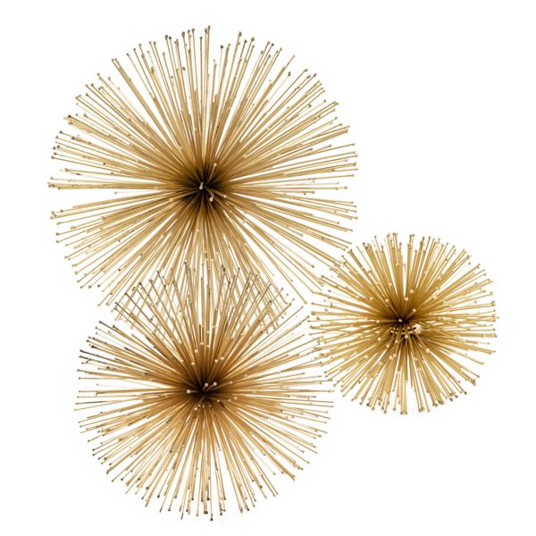 6" X 6" X 6" Gold Iron Urchin Small Sphere - Image 3