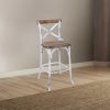 Antique White Wooden Bar Chair