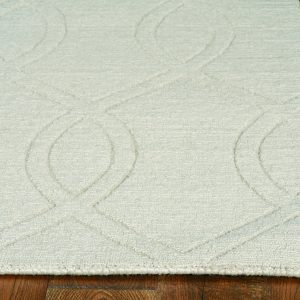 8' Ivory  Polyester Rug