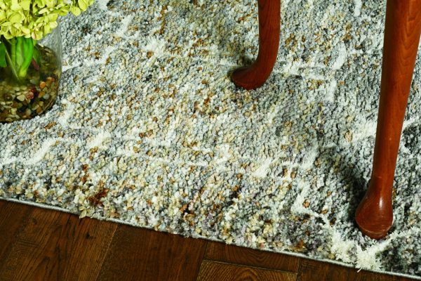 2' x 7' Mocha Mosaic Pattern Runner Rug with Fringe - Image 3