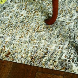 3'x5' Mocha Brown Machine Woven Space Dyed Geometric Indoor Area Rug