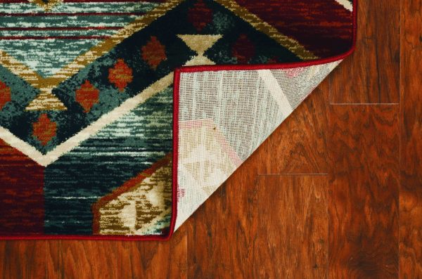 5' x 8' Red Aztec Diamond Area Rug - Image 4