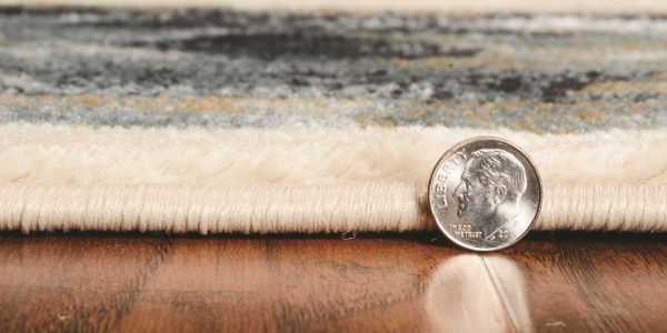 3'x5' Ivory Blue Machine Woven Geometric Lodge Indoor Area Rug - Image 3