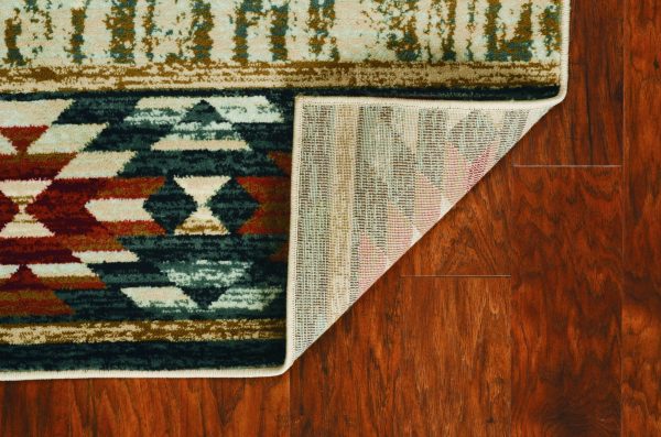 5'x8' Ivory Machine Woven Pinegrove Lodge Indoor Area Rug - Image 3