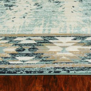 3'x5' Slate Blue Machine Woven Pinegrove Lodge Indoor Area Rug