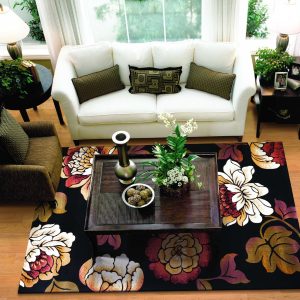 1' x 2' Black Polypropylene Area Rug