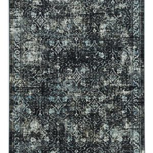 7' X 10' Black Grey Diamond Area Rug