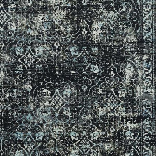 7' X 10' Black Grey Diamond Area Rug - Image 3