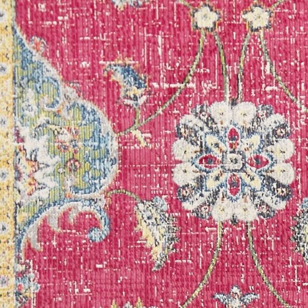 63" X 91" Pink Polypropylene Rug - Image 4