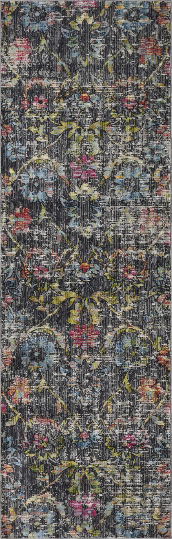 39" X 59" Charcoal Polypropylene Rug - Image 2