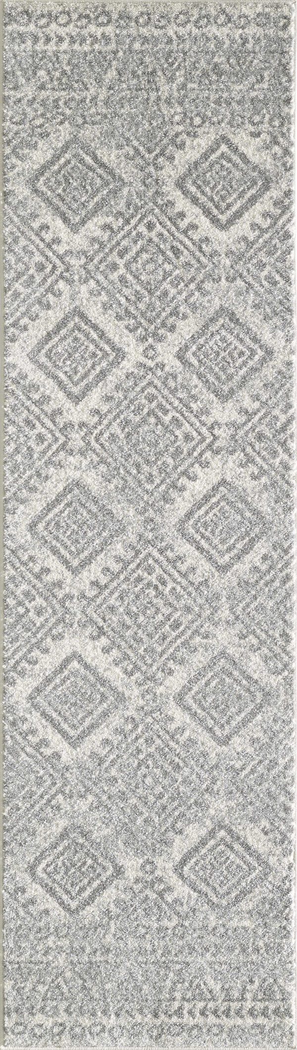 2' x 7' Ivory or Grey Polypropylene Area Rug - Image 5