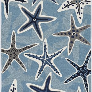 2' x 3' Blue Polypropylene Accent Rug