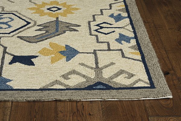 2' x 3' Ivory Polypropylene Accent Rug - Image 4