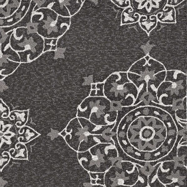 2' x 3' Charcoal Polypropylene Accent Rug - Image 3