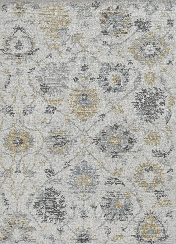 2' x 8' Ivory Floral Vine Wool Runner Rug - Image 2