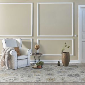 5'x7' Ivory Hand Tufted Space Dyed Floral Traditional Indoor Area Rug