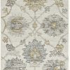 5'x7' Ivory Hand Tufted Space Dyed Floral Traditional Indoor Area Rug - Image 3