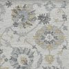 5'x7' Ivory Hand Tufted Space Dyed Floral Traditional Indoor Area Rug - Image 4