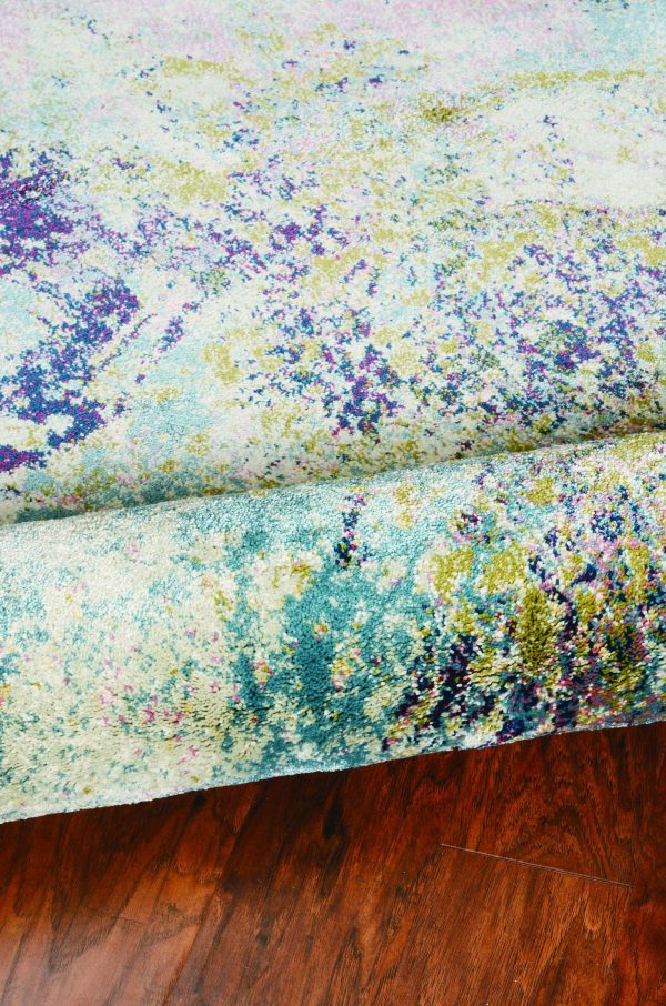 3'x5' Ivory Machine Woven Abstract Splatter Indoor Area Rug - Image 4