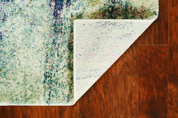3'x5' Ivory Machine Woven Abstract Splatter Indoor Area Rug - Image 5