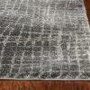 2' x 7' Grey Abstract Lines Runner Rug - Image 2