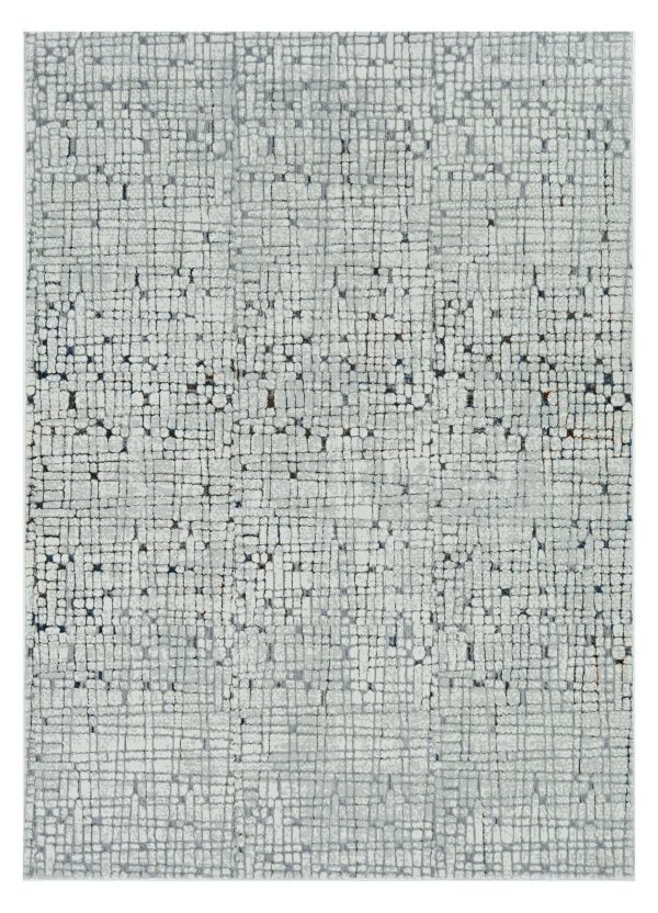 3' x 5' Grey Mosaic Area Rug - Image 4