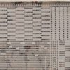 4'x6' Beige Machine Woven Shrank Abstract Lines Design Indoor Area Rug