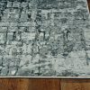 2' x 7' Ivory or Grey Polypropylene and Polyester Runner Rug