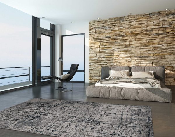 2' x 7' Ivory or Grey Polypropylene and Polyester Runner Rug - Image 4
