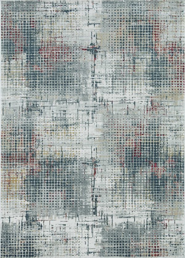 3' x 5' Grey or  Brick Polypropylene and  Polyester Rug - Image 3