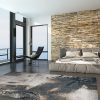 7' Grey Brick Machine Woven Abstract Watercolor Indoor Runner Rug - Image 4