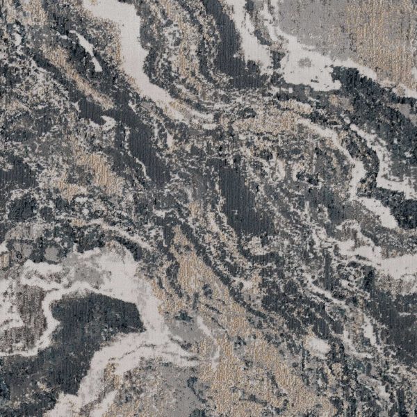 5'x8' Grey Machine Woven Abstract Watercolor Indoor Area Rug - Image 2