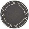5'x7' Grey Hand Hooked UV Treated Distressed Traditional Floral Indoor Outdoor Area Rug - Image 2