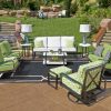 5'x7' Grey Hand Hooked UV Treated Distressed Traditional Floral Indoor Outdoor Area Rug - Image 5