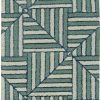 8' Navy Charcoal Hand Tufted Geometric Diamond Pattern Indoor Runner Rug - Image 4