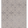 5'x8' Ivory Silver Machine Woven Geometric Indoor Area Rug