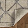 5'x8' Ivory Silver Machine Woven Geometric Indoor Area Rug - Image 5