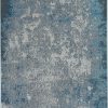 5'x8' Silver Blue Machine Woven Abstract Smudge Indoor Area Rug - Image 2