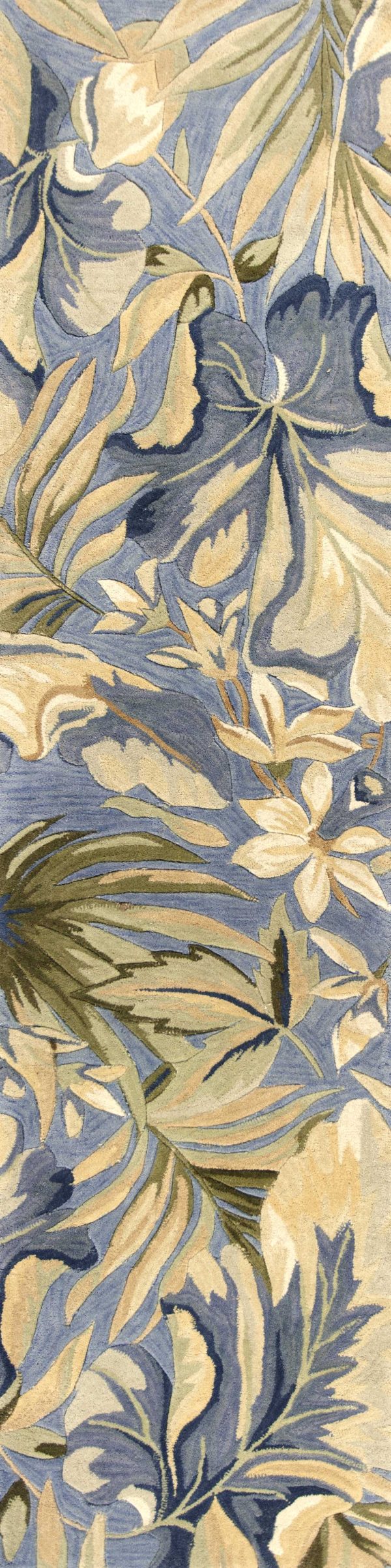 7'x12' Blue Orange Hand Woven Traditional Medallion Indoor Area Rug - Image 2