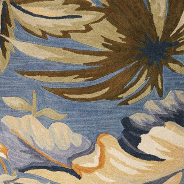 7'x12' Blue Orange Hand Woven Traditional Medallion Indoor Area Rug - Image 5