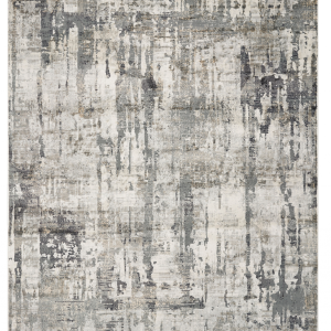 3'x5' Grey Machine Woven Abstract Drip Indoor Area Rug