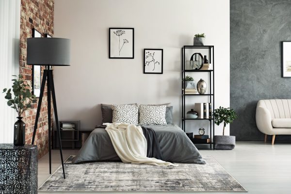 3'x5' Grey Machine Woven Abstract Drip Indoor Area Rug - Image 5