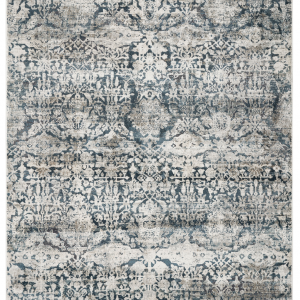 3'x5' Teal Machine Woven Floral Traditional Indoor Area Rug