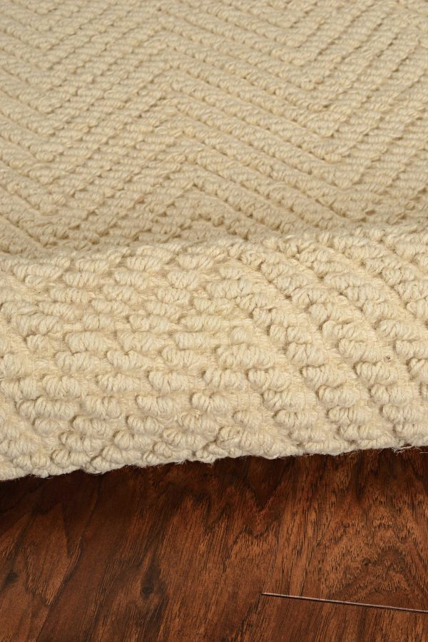 2'x4' Ivory Hand Woven Herringbone Jute Indoor Accent Rug - Image 5