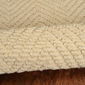 5'x8' Ivory Herringbone Hand Woven Jute Indoor Area Rug